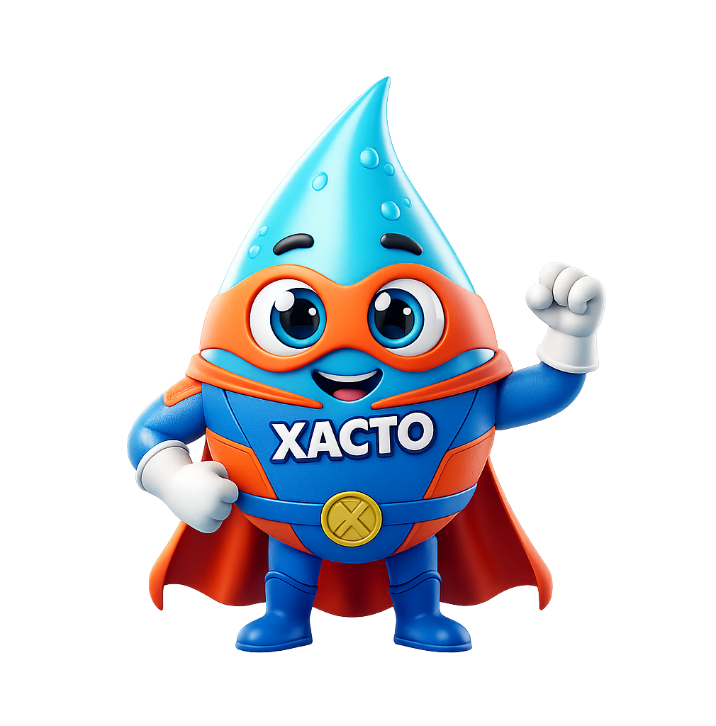 Xacto mascot from cleaning products supplier in Noida